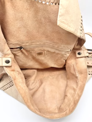 Fendi Maxi Baguette Whipstitch Crossbody Bag